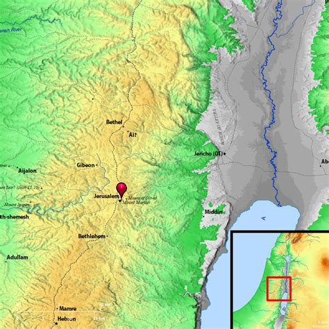 Bible Map: Mount Moriah